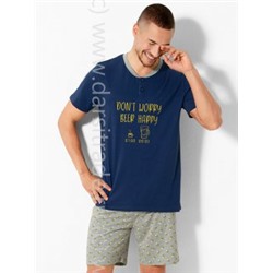 Пижама мужская №DU652 Loungewear Cotonella Образец