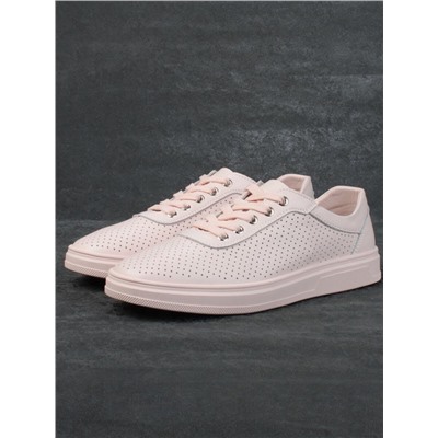 05-PDXL143-3 PINK Кроссовки женские (натуральная кожа)