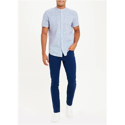 Short Sleeve Grandad Collar Shirt