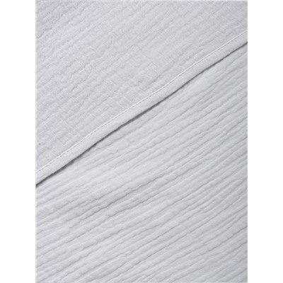 Полотенце - уголок муслиновое Крошка Я, 75×75 см, 100% хлопок, 120 г/м², серо-голубое