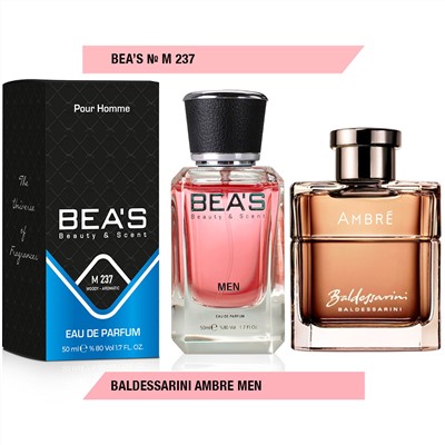 Beas M237 Baldessarini Ambre Men edp 50 ml, Парфюм мужской Beas M237 создан по мотивам аромата Baldessarini Ambre