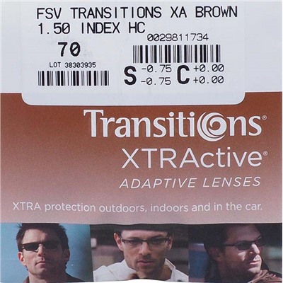 Линза Essilor 1.5 Transitions XTRActive NG