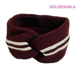 Повязка теплая вязанная на голову ширина 12 см Арт 1 тип 3