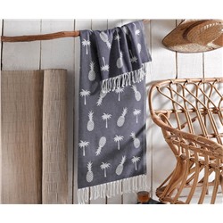 Пештемаль с Бахромой 100x180 см Jakarlı Ananas Lacivert 7182