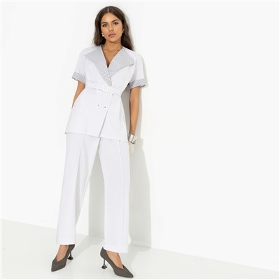 Брючный костюм с карманами, Прогулки по Монмартру (grey, 2 в 1, с поясом)