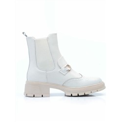 01-5253-2 BEIGE Ботинки демисезонные (натуральная кожа, байка)