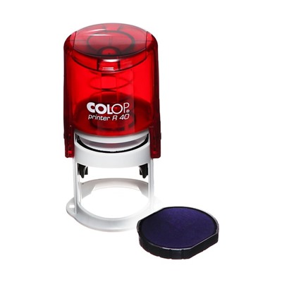 Оснастка для круглой печати автоматическая COLOP Printer R=40, диаметр 41.5 мм, с крышкой, корпус рубин