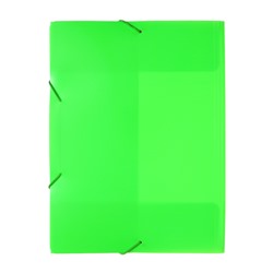 Папка на резинке А4, 500 мкм, Calligrata Neon, корешок 30 мм, неоновая, салатовая