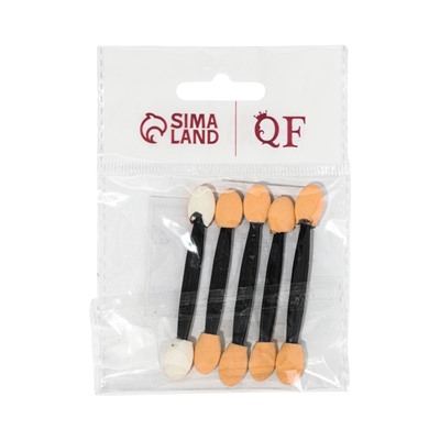 УЦЕНКА Набор аппликаторов для теней, двусторонние, 5 шт., 5 (±1) см, чёрный