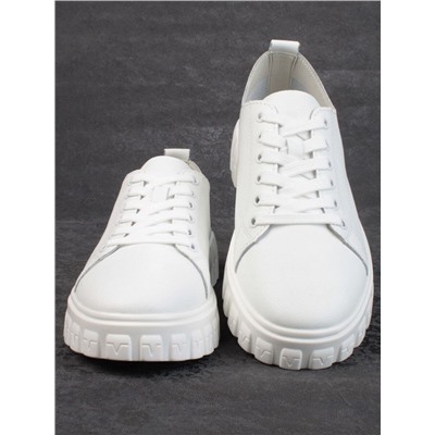 05-PDXL162-1 WHITE Кроссовки женские (натуральная кожа)