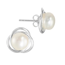 Серьги 'Космо' с жемчугом ТРС.600ЖБN
