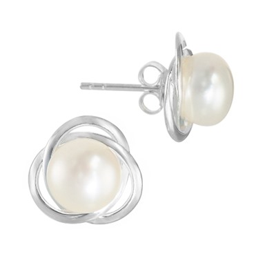 Серьги 'Космо' с жемчугом ТРС.600ЖБN