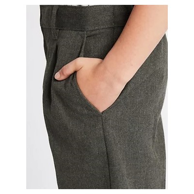 Boys' Regular Leg Pleat Front School Shorts (2-14 Yrs)