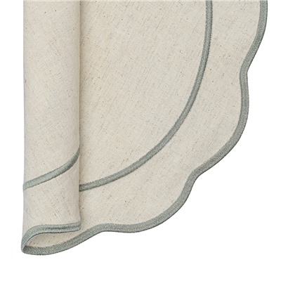 Салфетка под приборы Anemone из коллекции Trendy Ruffles, Ø38 см, серый