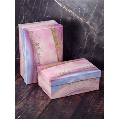 Набор подарочных коробок 3 в 1 «Amethyst», blue, 18*12*7-21*14*8.5-23*16*9.5