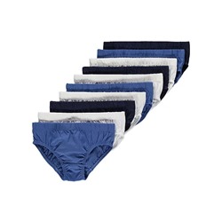 Blue Assorted Boys Briefs 10 Pack