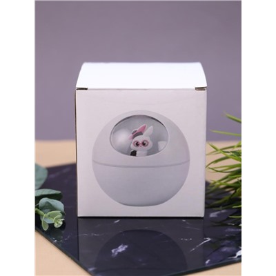 Настольный увлажнитель воздуха - ночник "Bunny in pink glasses", white, (портативный, USB)