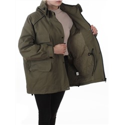 3092 GREEN Куртка демисезонная женская (100 гр. холлофайбер)
