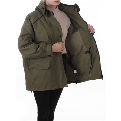 3092 GREEN Куртка демисезонная женская (100 гр. холлофайбер)