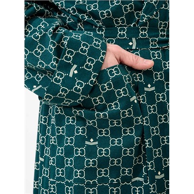 Мужской халат "Люкс" 2441-К / Зеленый