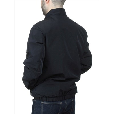 EM25057-1 BLACK Куртка-бомбер мужская демисезонная (100 гр. синтепон)