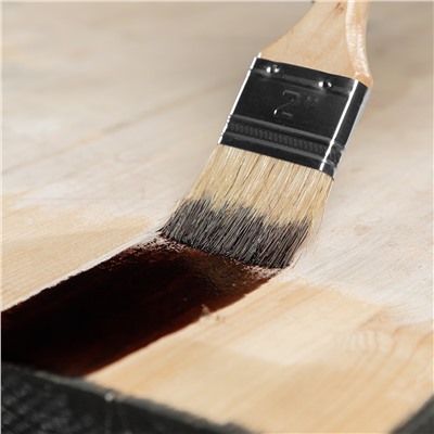 Кисть плоская "Стандарт" 2" (50 мм) натуральная щетина, деревянная ручка MTX