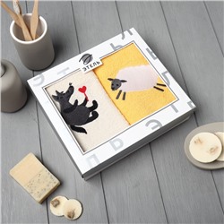 Набор полотенец Lovely animals, 35×60 см - 2 шт, 100% хлопок, 350 г/м²
