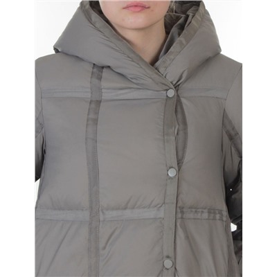 3065 GRAY Пальто пуховое зимнее женское (утиный пух)