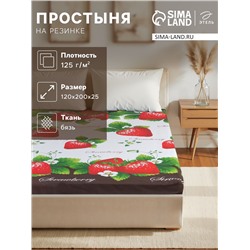 Простыня на резинке Этель «Виктория» 120х200х25 см