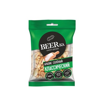 «Beerka», арахис жареный, солёный, 90 г