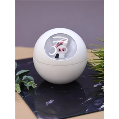 Настольный увлажнитель воздуха - ночник "Bunny in pink glasses", white, (портативный, USB)