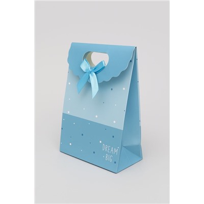 Пакет подарочный (XS) "Small dots", blue (12x6x16)