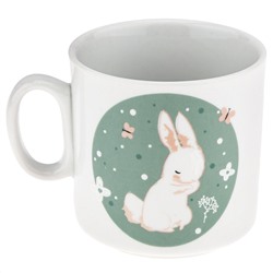 Кружка фарфоровая "Bunny" 200мл, д7,4см, h7,5см, форма "Непоседа" (Беларусь)