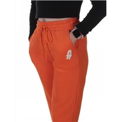 2619 ORANGE Брюки спортивные утепленные женские (85% хлопок, 10% полиэстер, 5% спандекс)