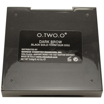 Пудра O.TWO.O Naked Black Gold Contour Duo Dark Brown №3  2*6 g