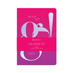 Тетрадь 40л., А5, клетка на сшивке Greenwich Line "Gradient", софт-тач, тиснение фольгой, тон. блок 80г/м2