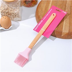 Кисть Доляна «Эко», 28×5 см, силикон, розовая