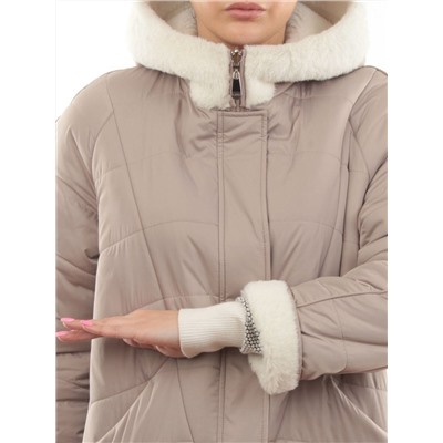 2660 BEIGE Пальто двухстороннее женское еврозима (100 гр. холлофайбер)
