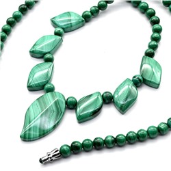 Колье из малахита натурального, 47см