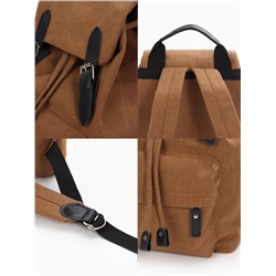 Рюкзак мужской на клапане TEXTURA, цвет коричневый