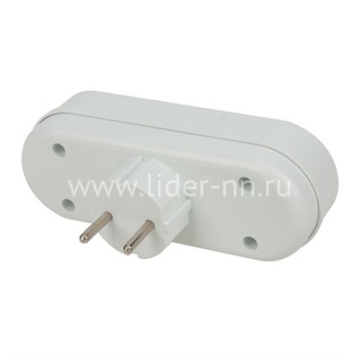 Разветвитель сетевой Perfeo "RU POWER" 3 гнезда; 6A; без заземления (белый) 3L