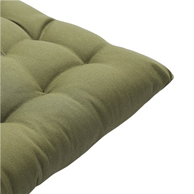 Подушка на стул из хлопка оливкового цвета из коллекции Essential, 35х35 см