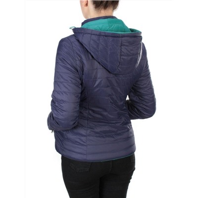 9313 TURQUOISE/BLUE Куртка демисезонная двухсторонняя женская RIKA (100 гр. синтепон)
