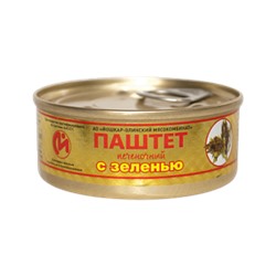 Консервы мясные Паштет печеночный с зеленью №1 с ключом, 100 г