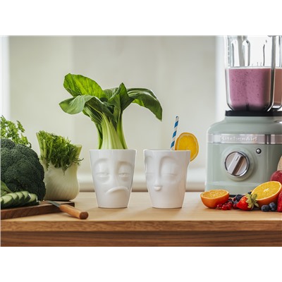 Набор кружек Kissing & Snooz, 350 мл, белый, 2 шт.