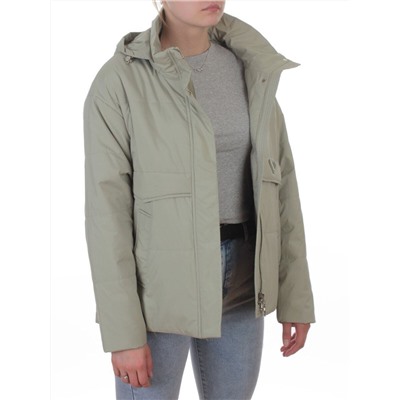 7060 LT. GREEN (OLIVE) Куртка демисезонная женская (100 гр. холлофайбер)