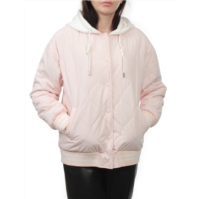 H24-90 PINK Куртка бомбер демисезонная женская (100 гр. синтепон)