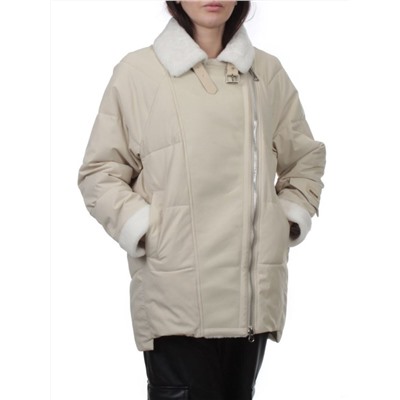 S24-263 BEIGE Куртка демисезонная женская (100 гр. холлофайбер)