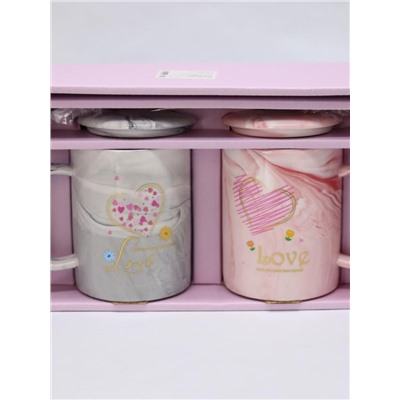 Набор кружек 2 шт. «Love you more than myself», (300 ml)