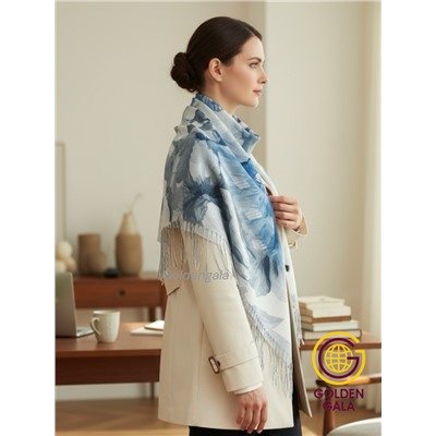 Платок с кистями цветочный принт 3D  Арт: С2512/04